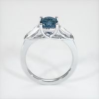 1.18 Ct. Greenish Blue Sapphire Ring, Platinum 950 2